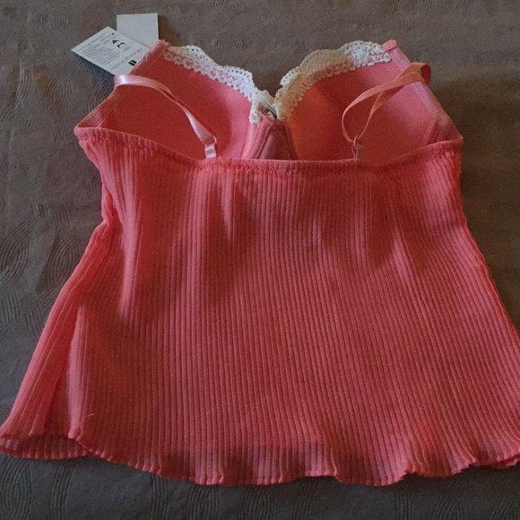 NWT coral pink camisole bra size 34C - Picture 2 of 3